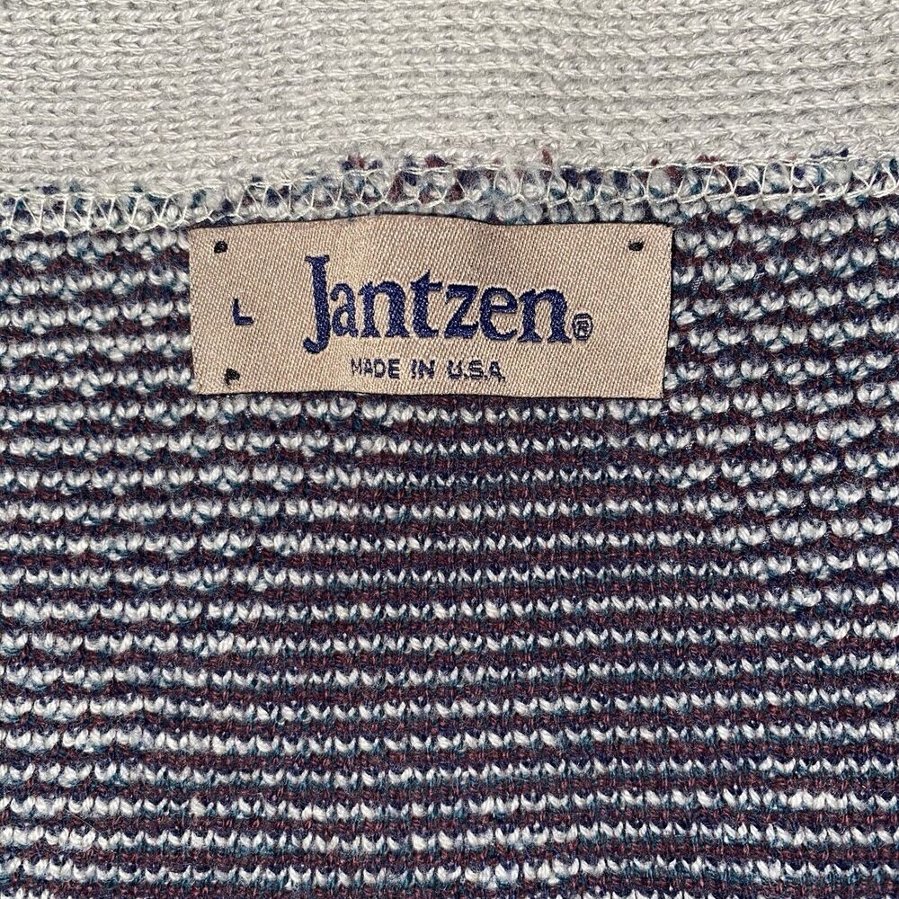 Vintage Jantzen Men’s Size Large Pullover Sweater Geometric Grandpa Made In USA - Picture 2 of 7